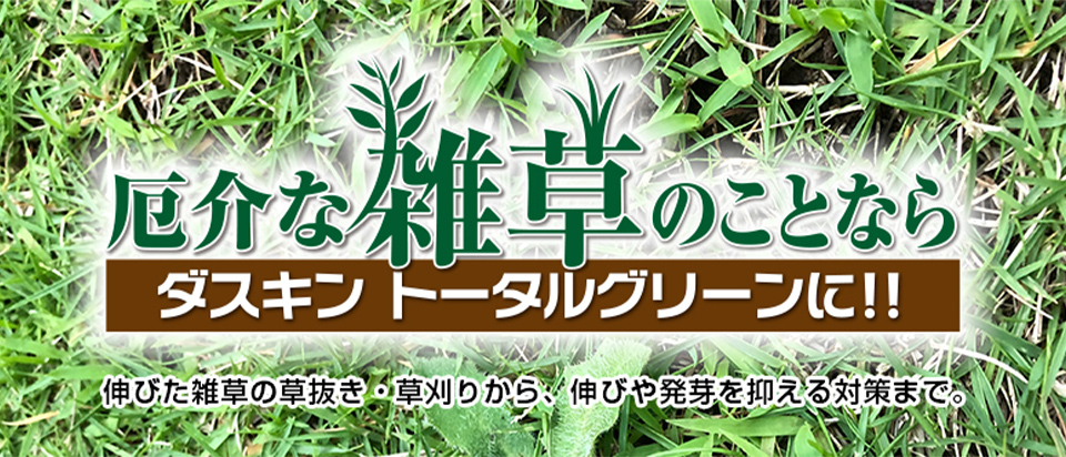 厄介な雑草のことならダスキントータルグリーン